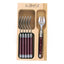 Andre Verdier Cake Fork Set 6pc - Cherry Red