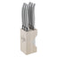 Andre Verdier Steak Knife Set 6pc with Wooden Stand - Mouse Grey#