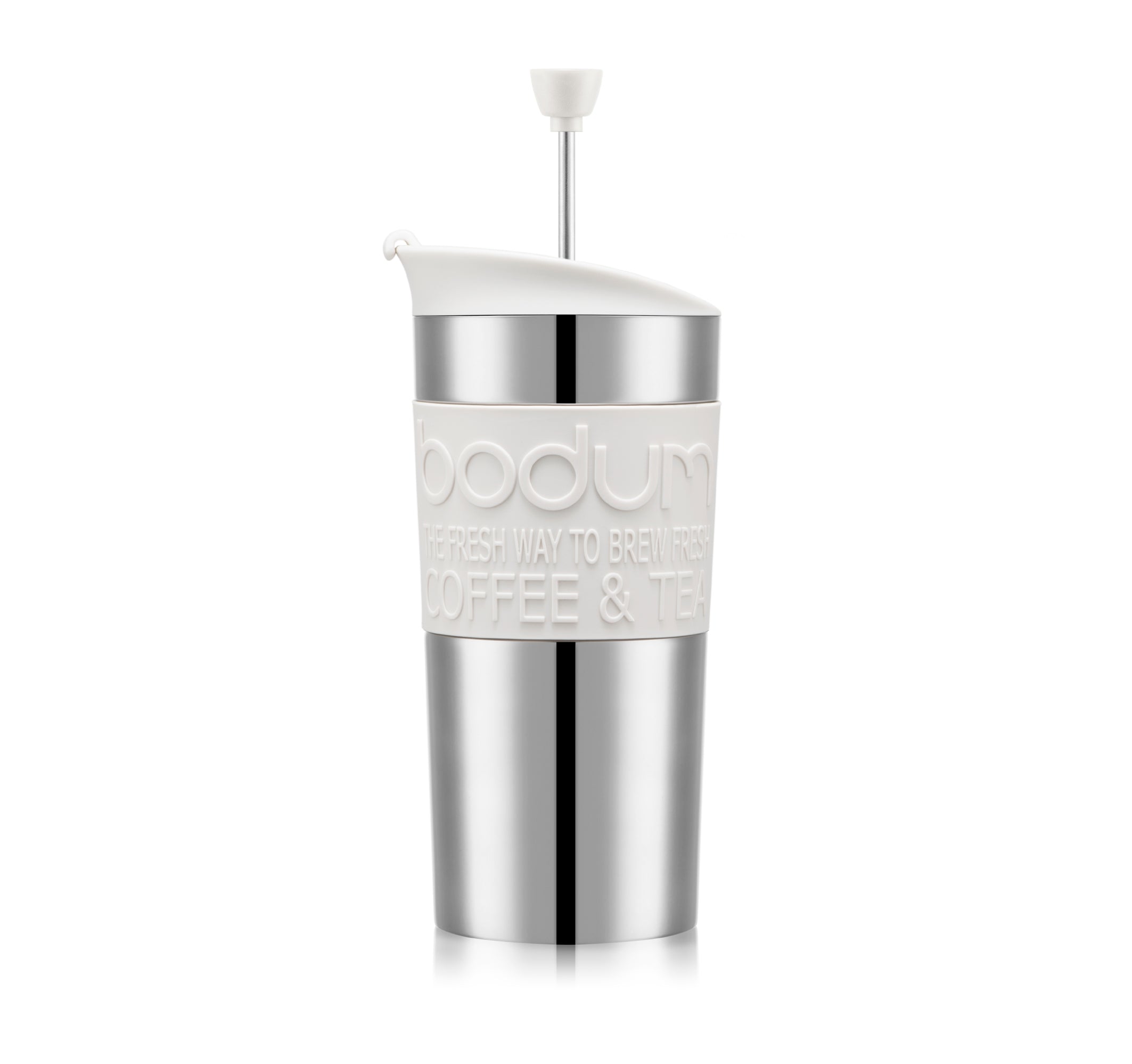 Travel Coffee Press Set 350ml Stainless Steel / White Secondary image