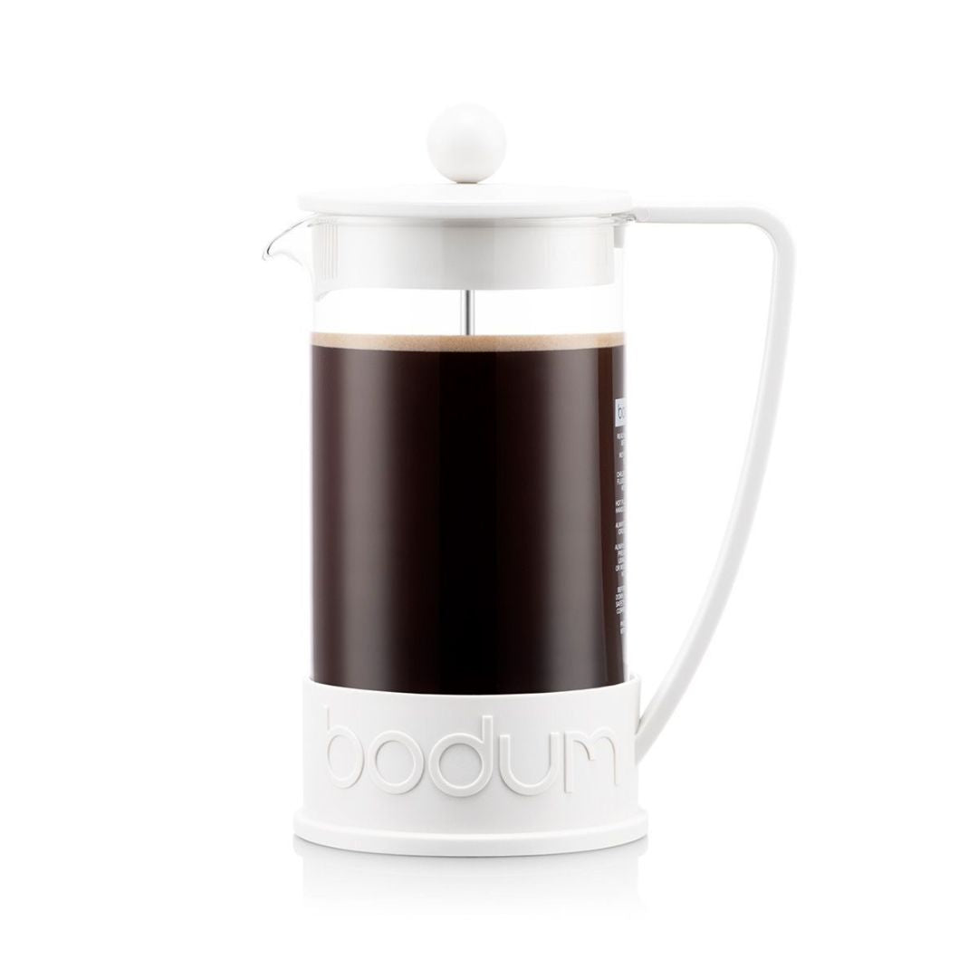 Brazil French Press Coffee Maker 8 Cup, 1L - White Main image