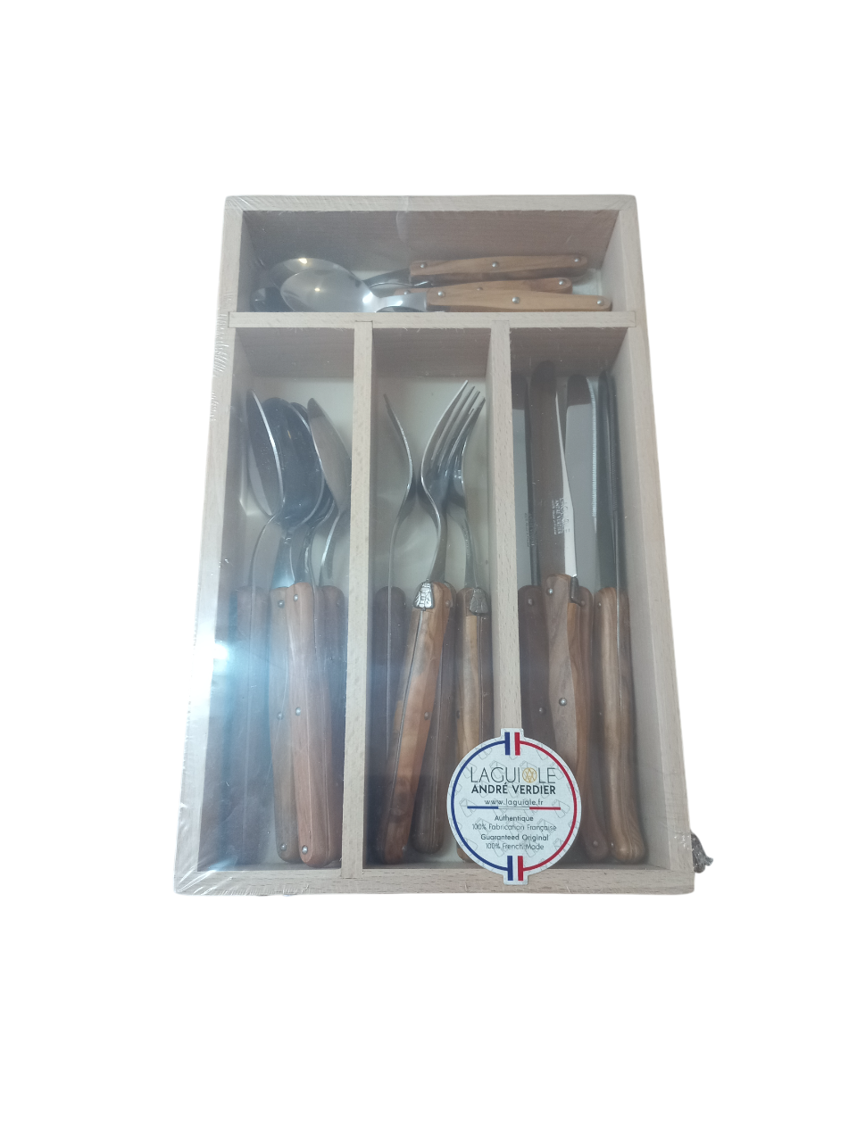 Andre Verdier Cutlery Set 16pc -Olive Wood#