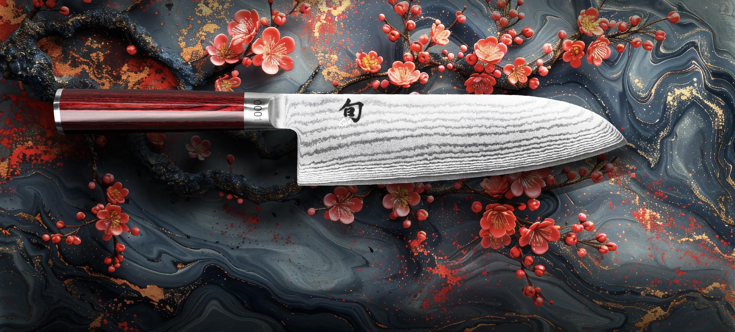 Kai Shun Classic Santoku Knife 19cm Limited Edition - Red# Main image
