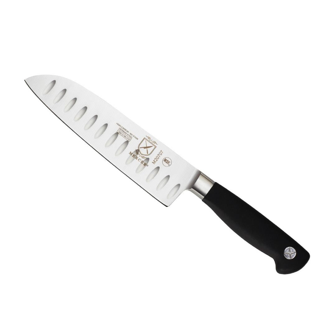 Mercer Culinary Genesis Granton Edge Santoku Knife 18cm - Black Main image