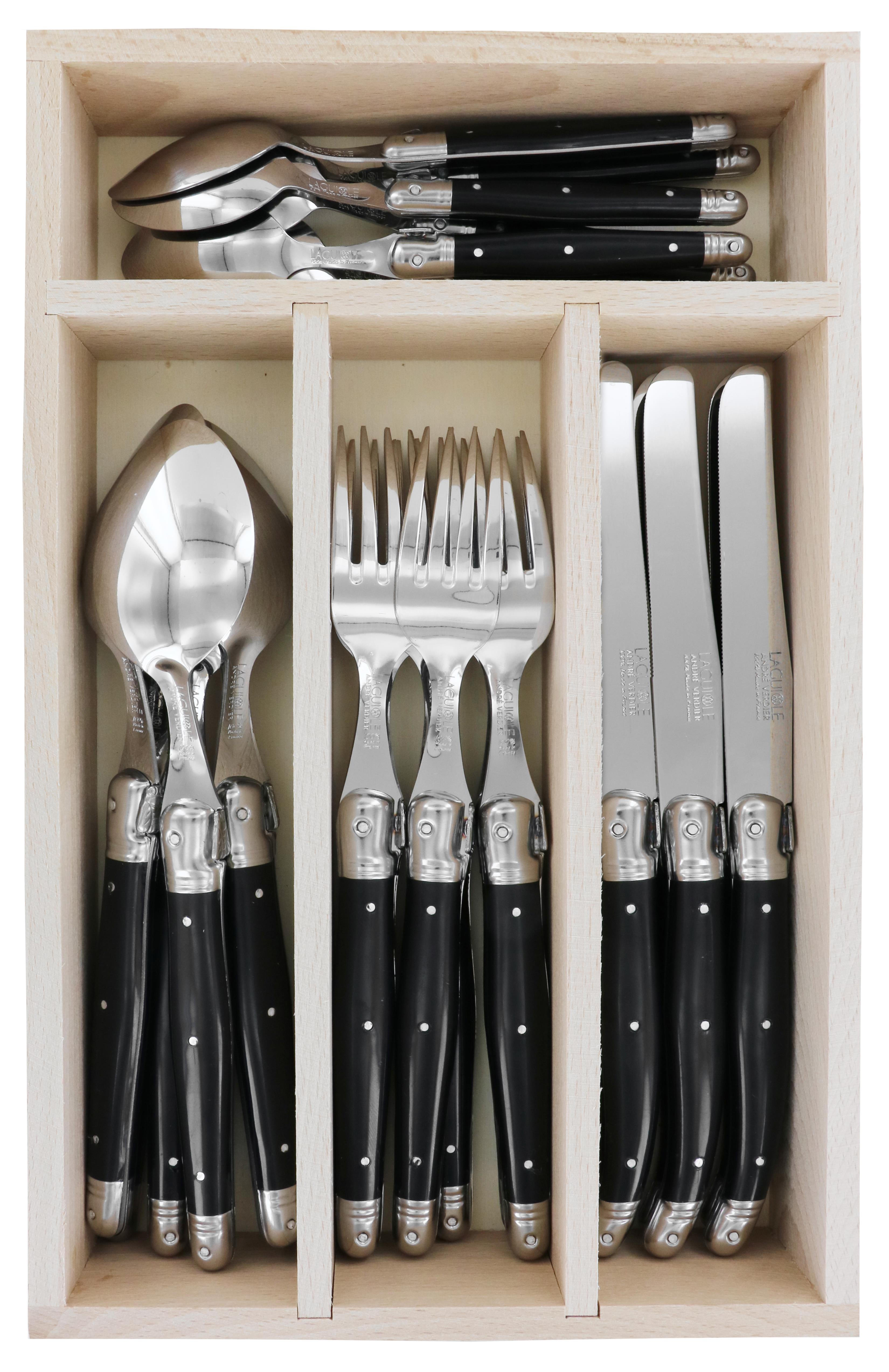 Andre Verdier Cutlery Set 24pc - Black