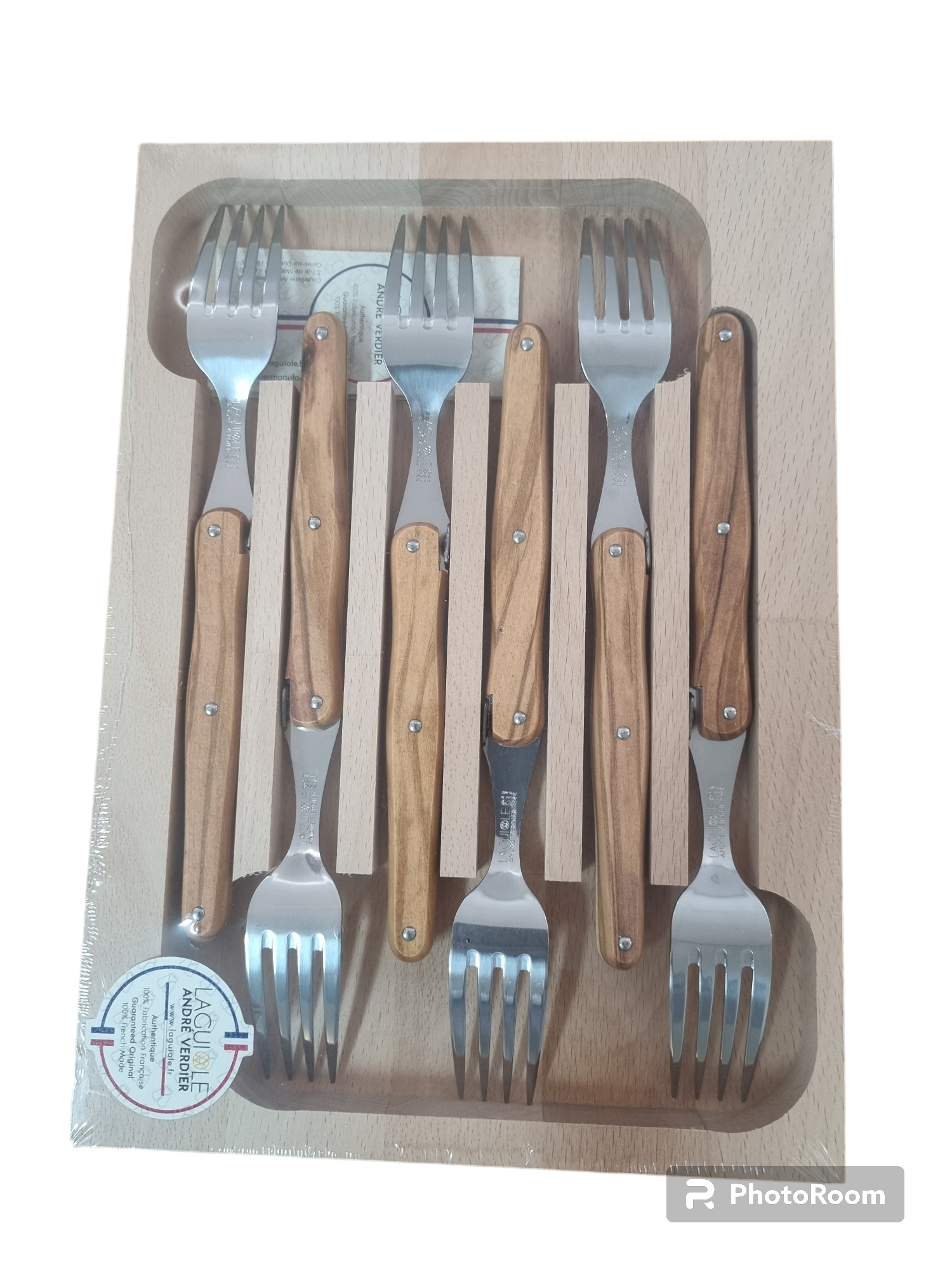 Andre Verdier Dinner Fork Set 6pc - Olive Wood#