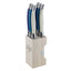 Andre Verdier Steak Knife Set 6pc with Wooden Stand - Ocean