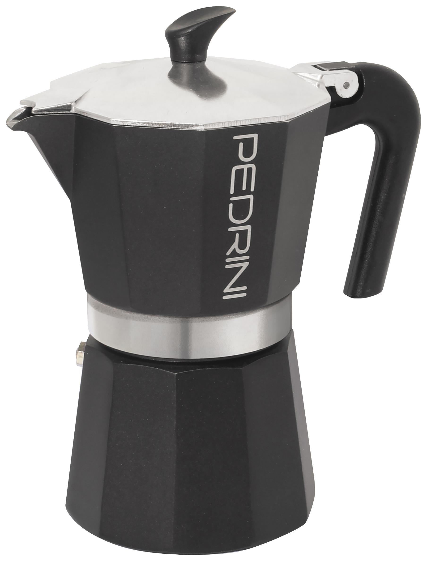 Pedrini 6 Cup Enamelled Aluminium Coffee Maker - Anthracite Main image
