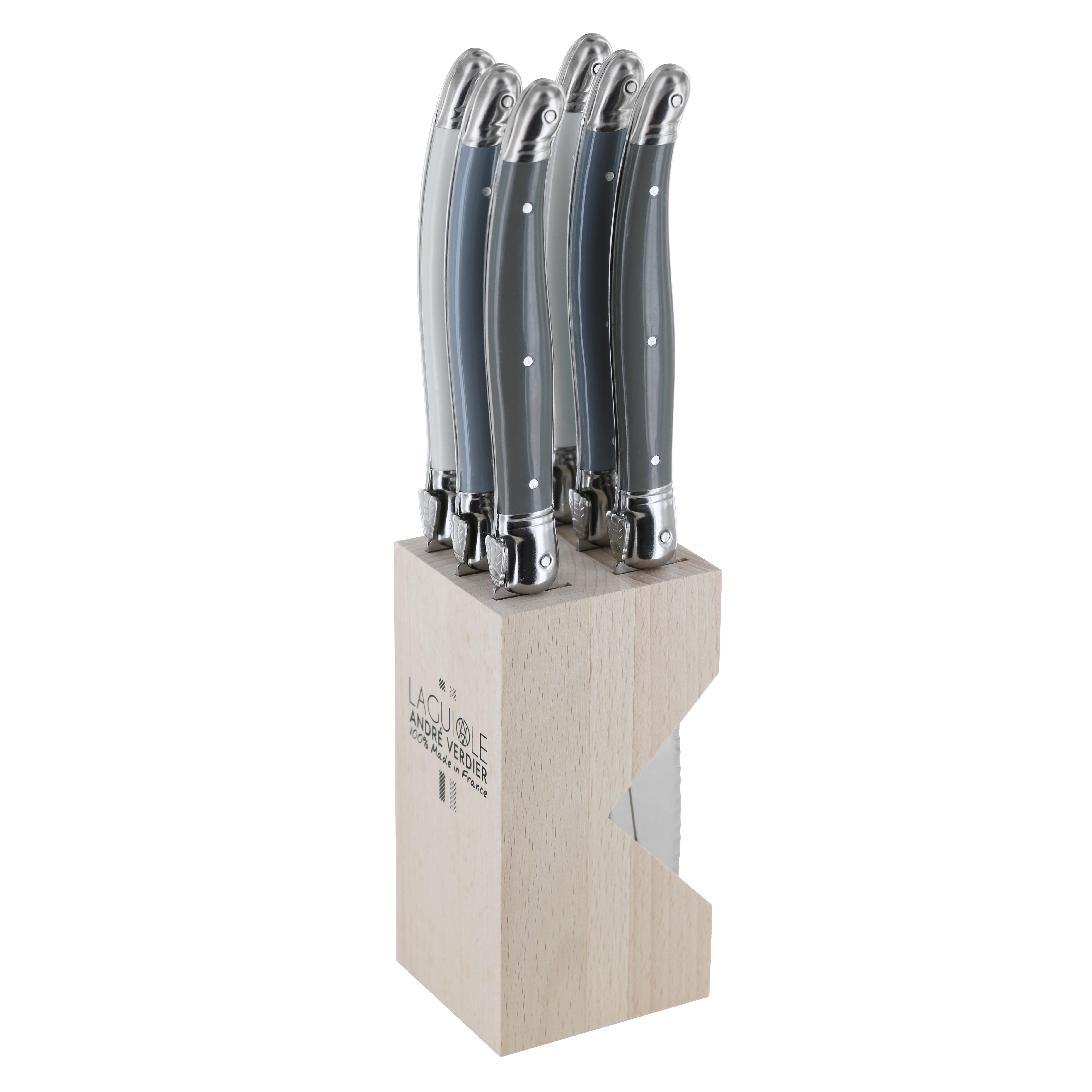 Andre Verdier Steak Knife Set 6pc with Wooden Stand - Mystify Main image