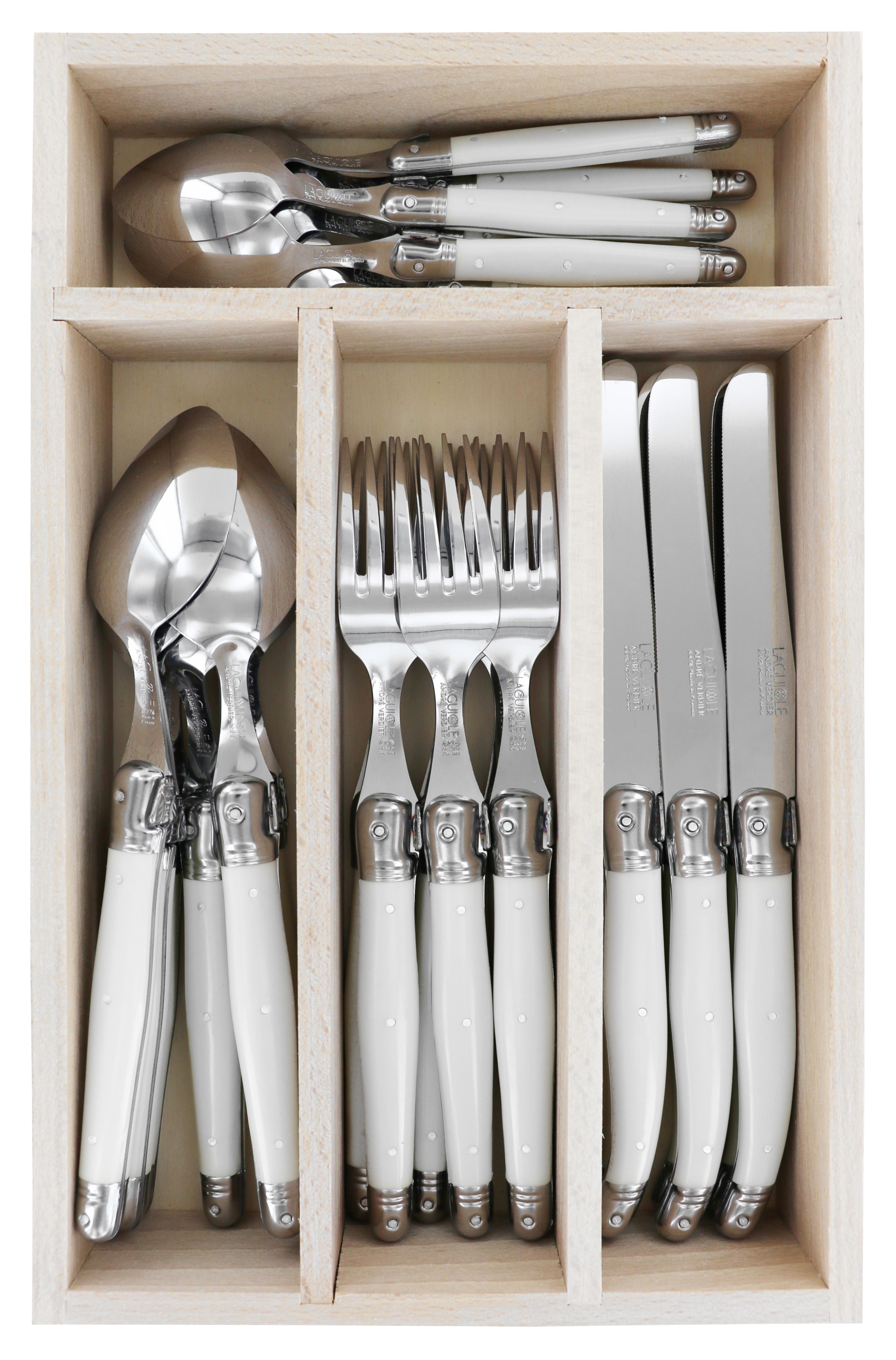 Andre Verdier Cutlery Set 24pc - Chalk White
