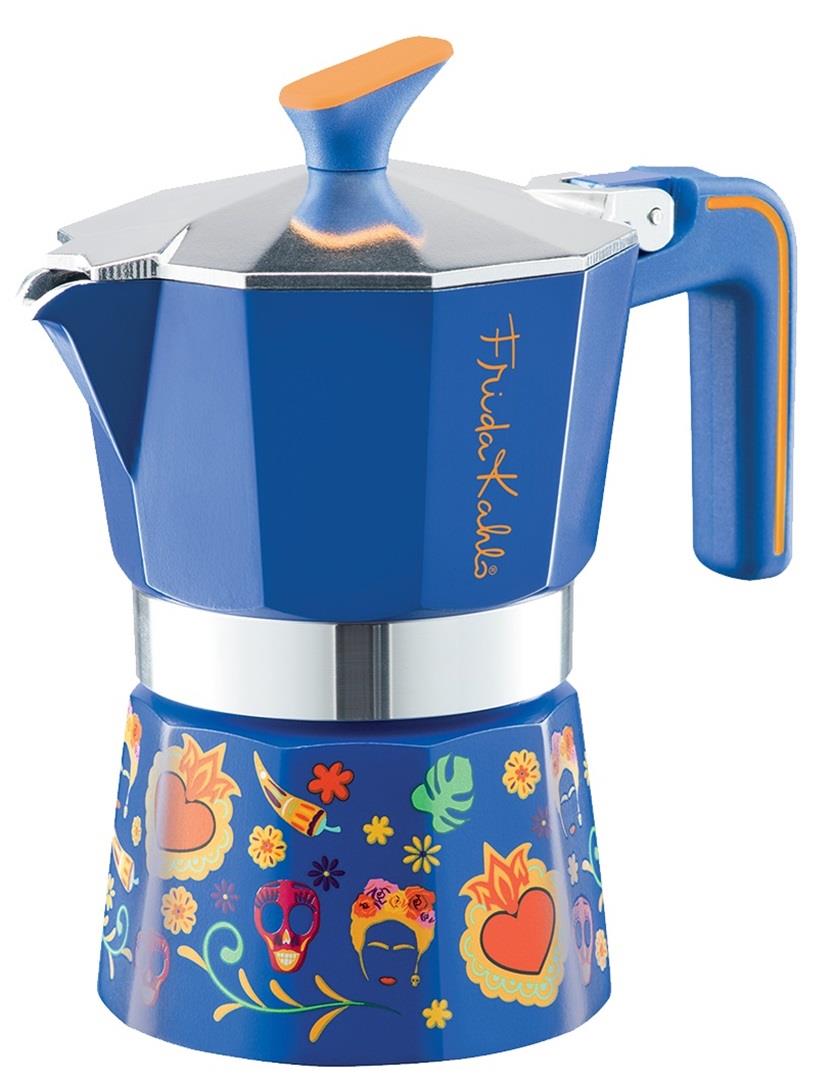 Pedrini Frida Kahlo 3-Cup Coffee Maker  - Blue Main image