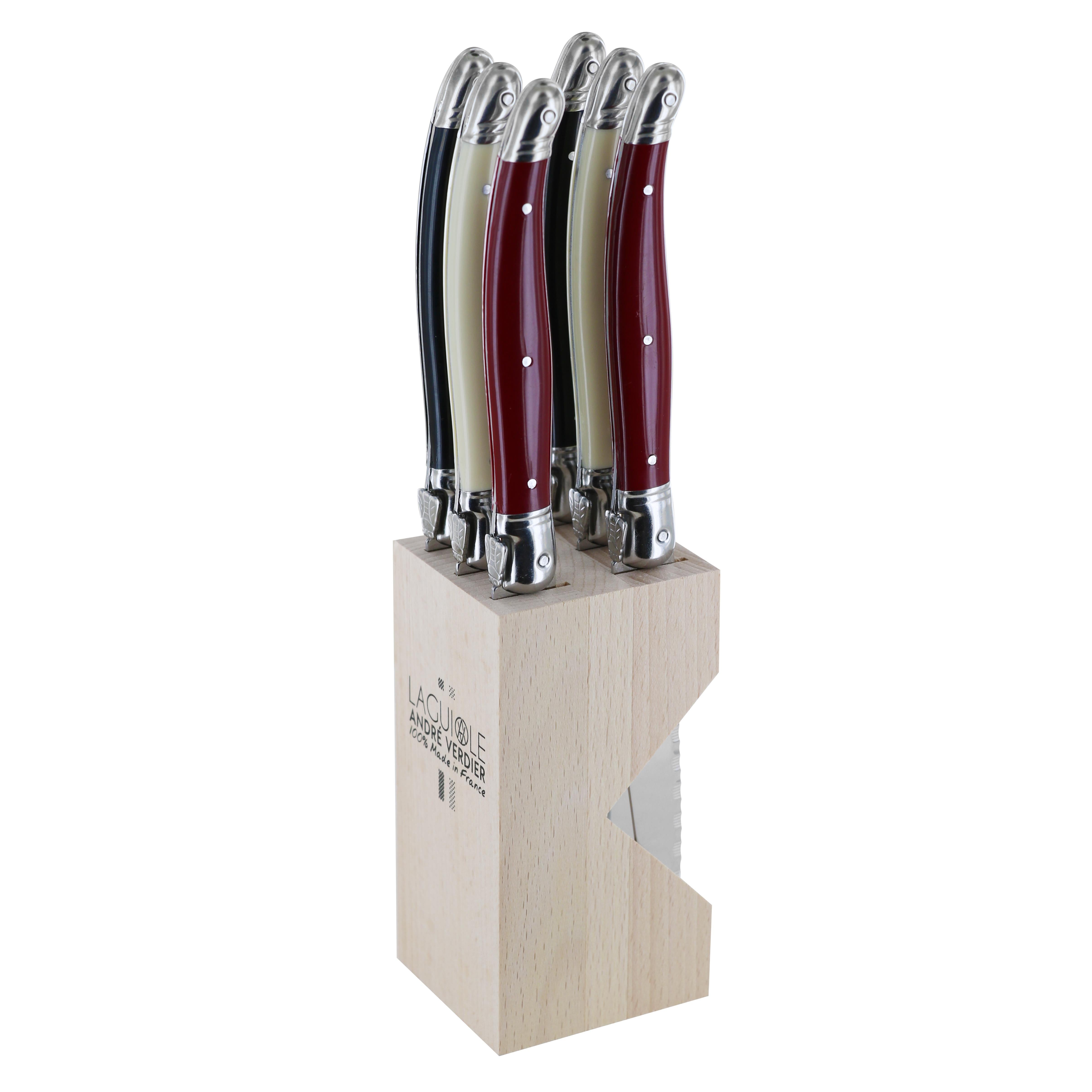 Andre Verdier Steak Knife Set 6pc with Wooden Stand - Colonial Main image