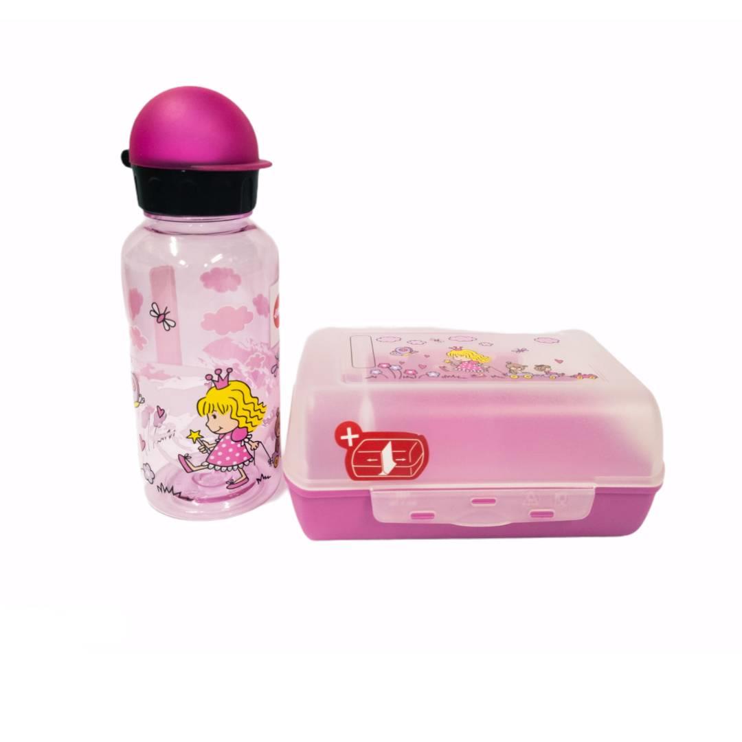 Emsa Kids Drinking Bottle 400ml & Lunch Box -  Princess## Main image