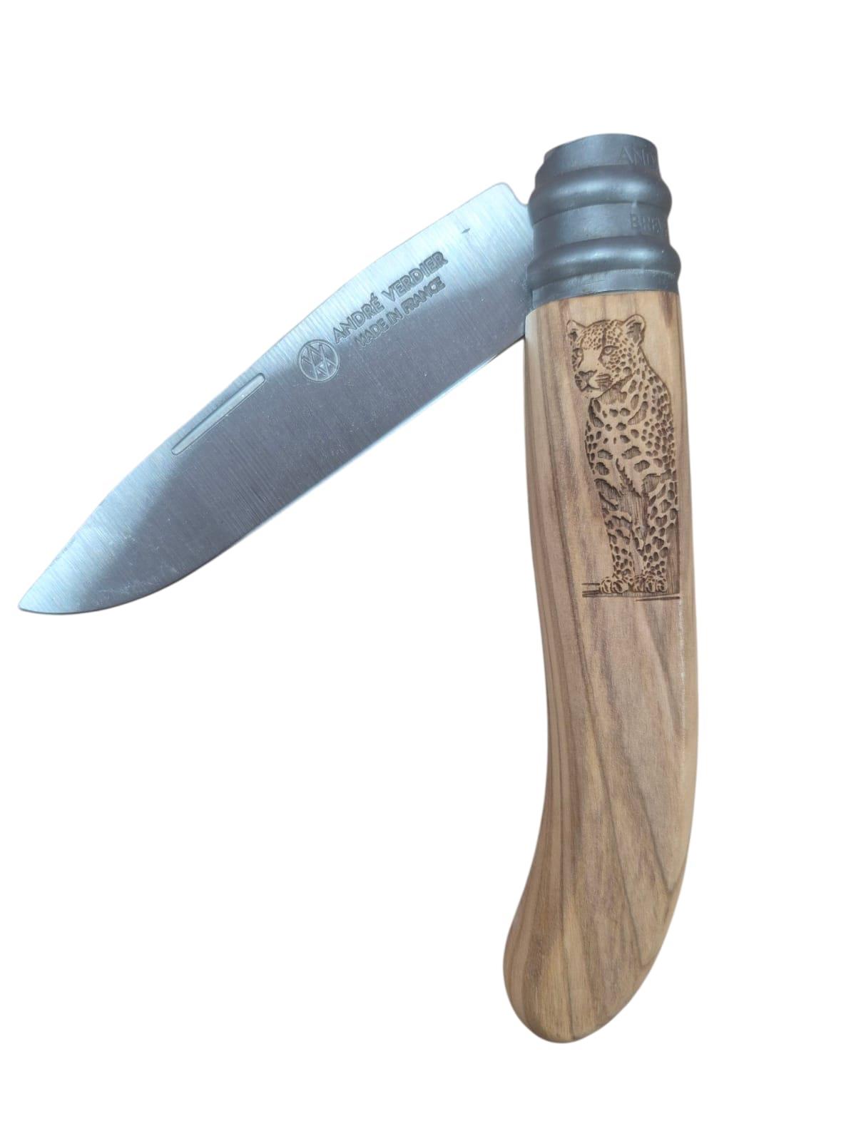 Alpage Folding Knife - Olive Wood - Leopard Main image