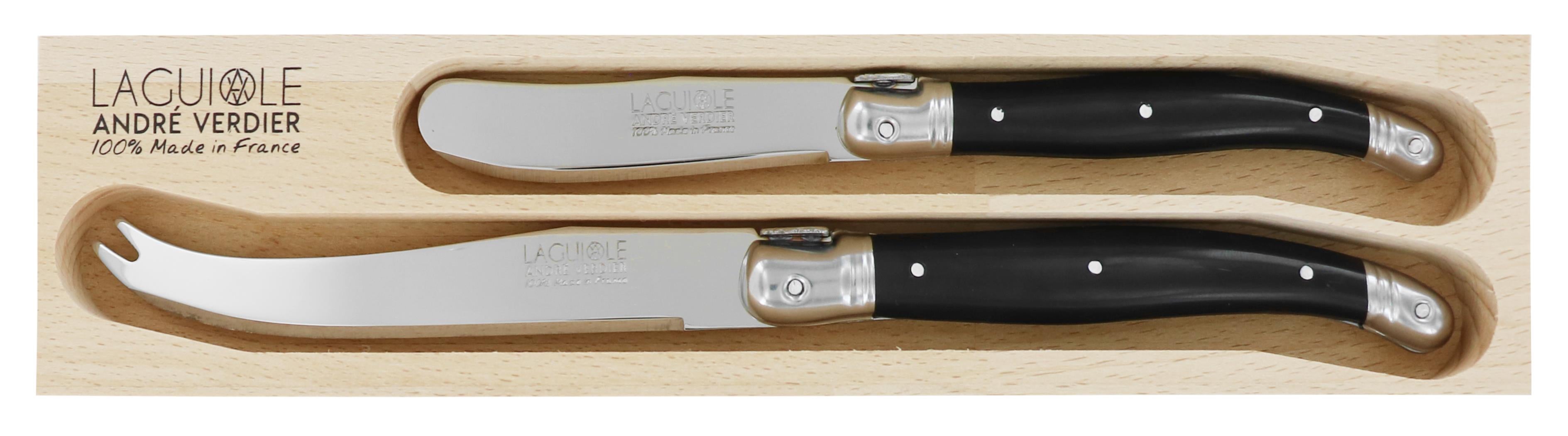 Andre Verdier Cheese & Butter Knife Set 2pc - Black Main image