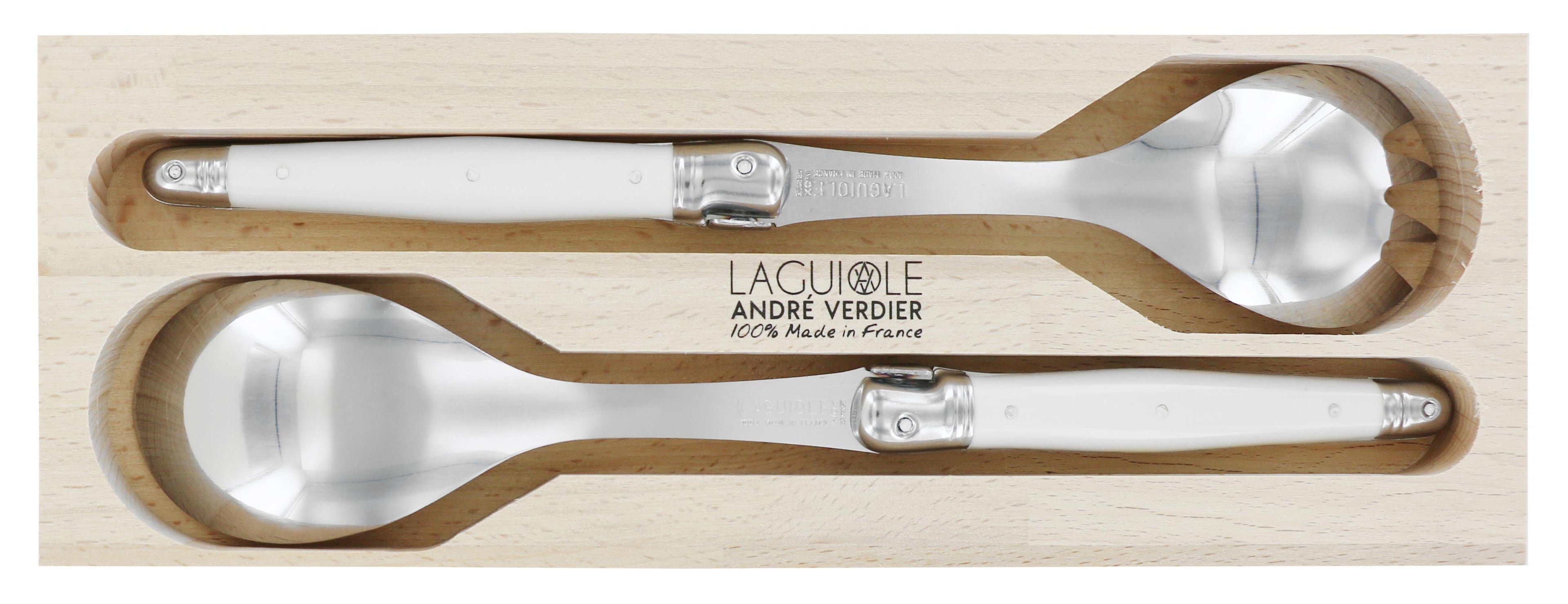 Andre Verdier Salad Server Set 2pc - Chalk White