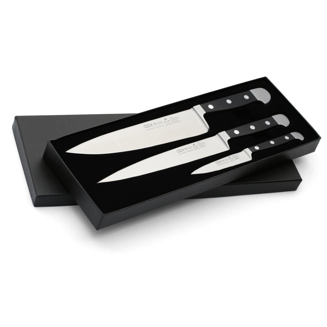 Guede Alpha Black Knife Set - 3 piece
