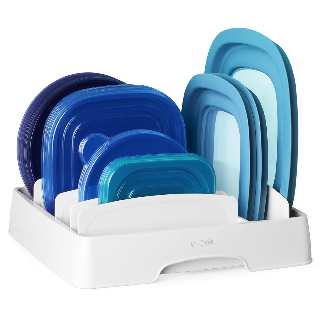 Youcopia StoraLid 23cm Medium Lid Organiser - White# Main image