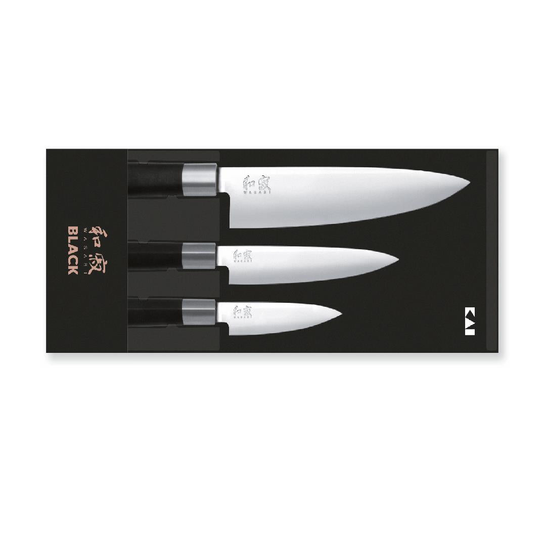 Kai Wasabi Black 3pc Knife Set - No.1 Main image