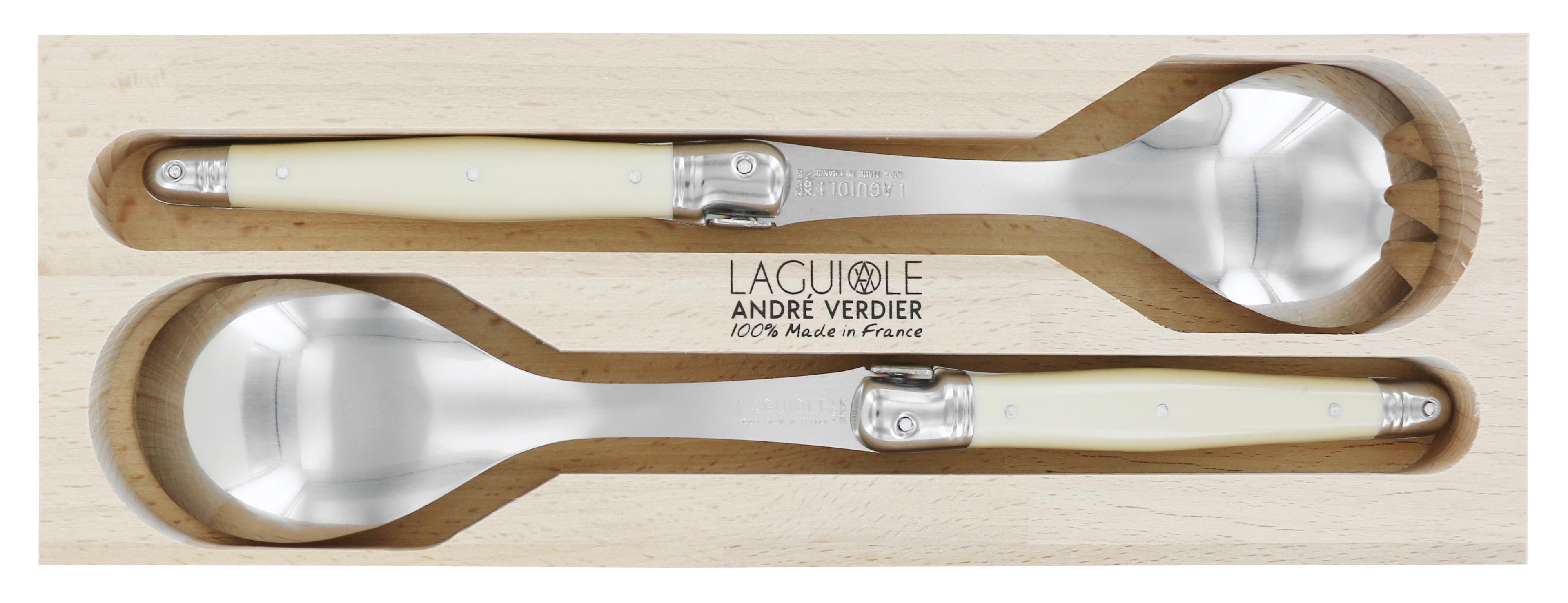 Andre Verdier Salad Server Set 2pc - Ivory