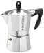 Pedrini Aluminium Polished  3 Cup Coffee Maker - Black#