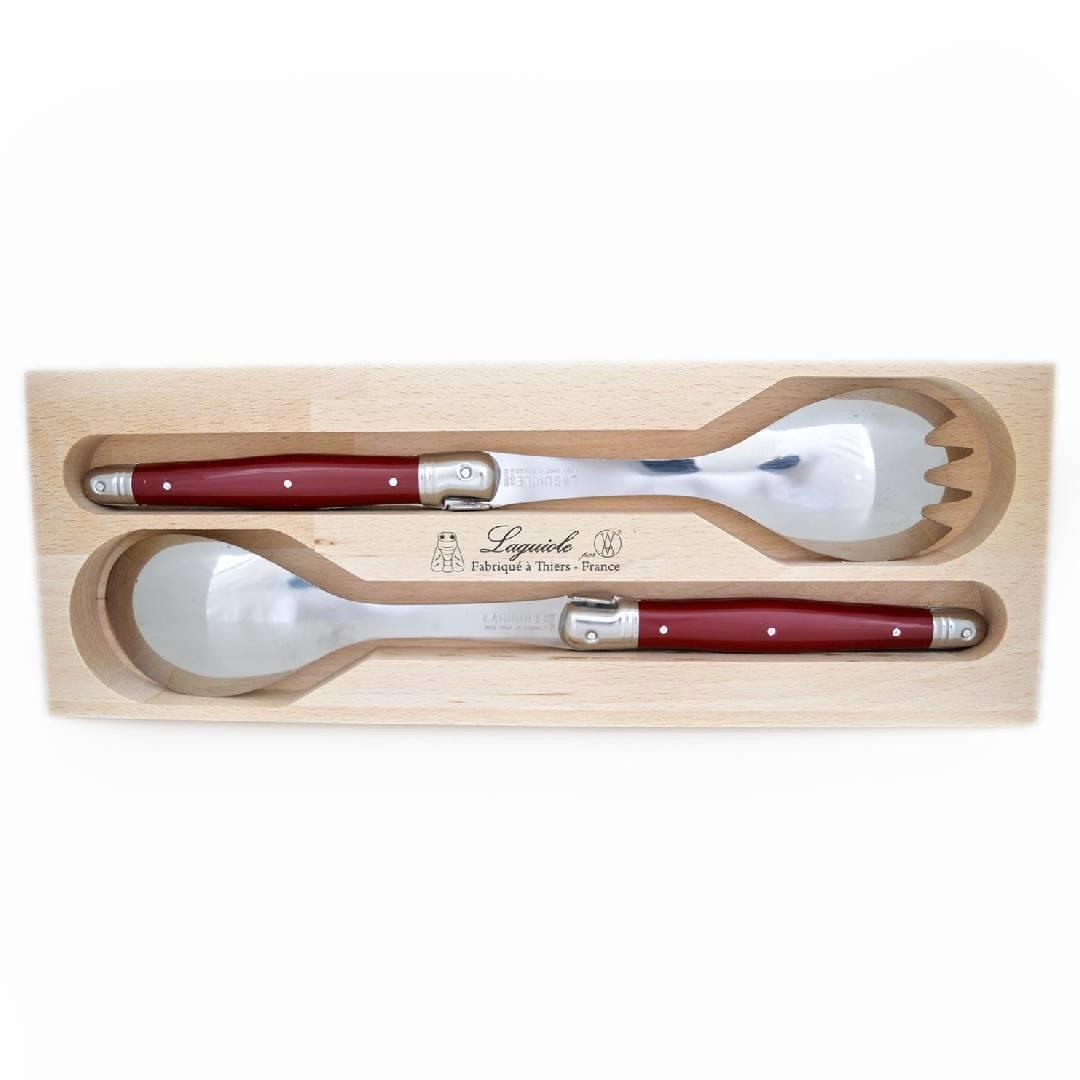 Andre Verdier Salad Server Set 2pc - Cherry Red