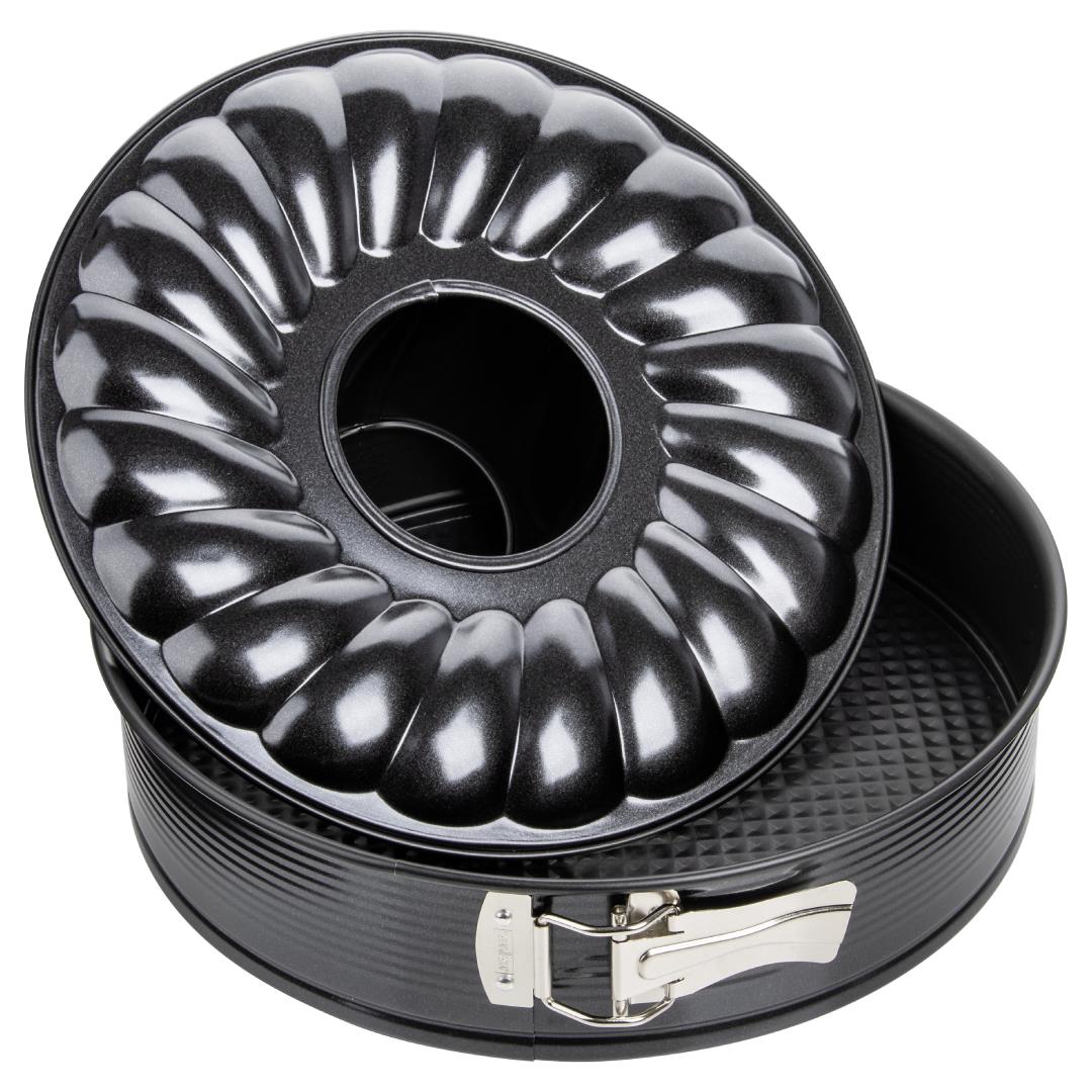 Zenker Black Metallic Set of 2 Springform with flat & funnel base 28cm Main image