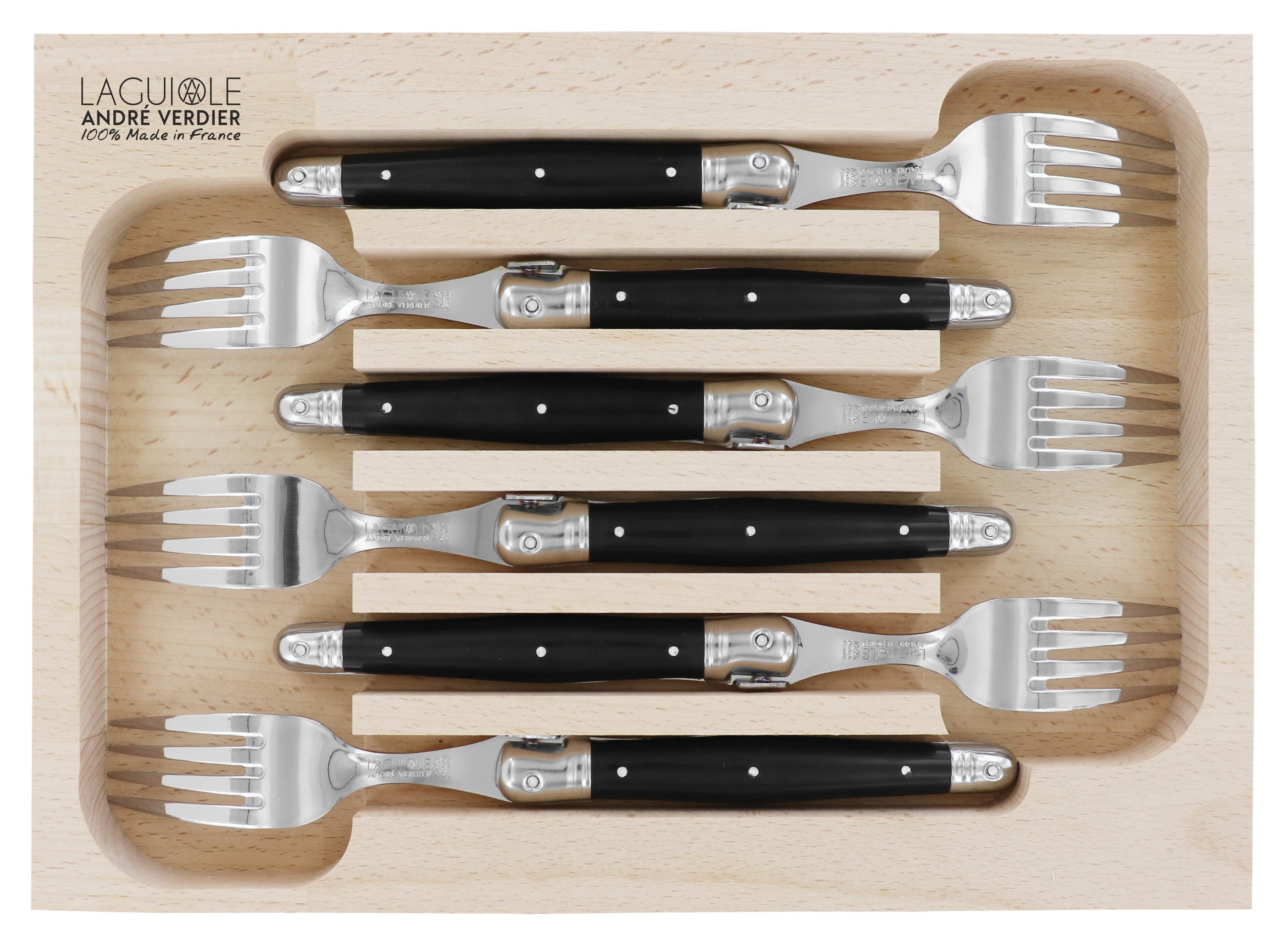 Andre Verdier Dinner Fork Set 6pc - Black