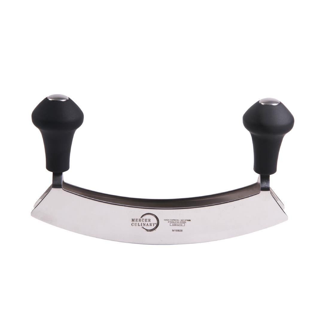 Mercer Culinary Millenia Double Blade Mezzaluna PP Handles 20cm - Black#
