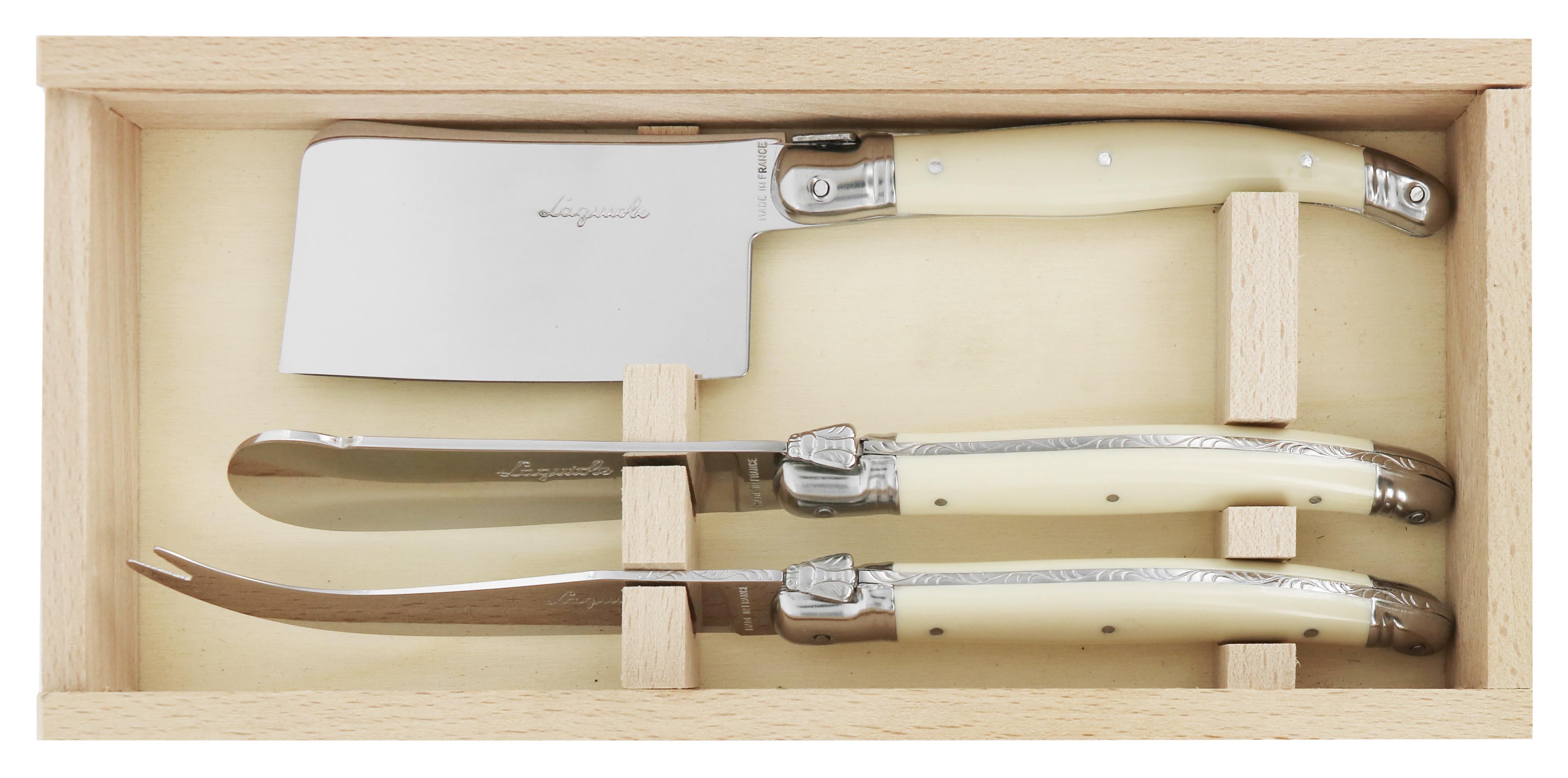 Andre Verdier Classique Cheese Set 3pc - Ivory# Main image