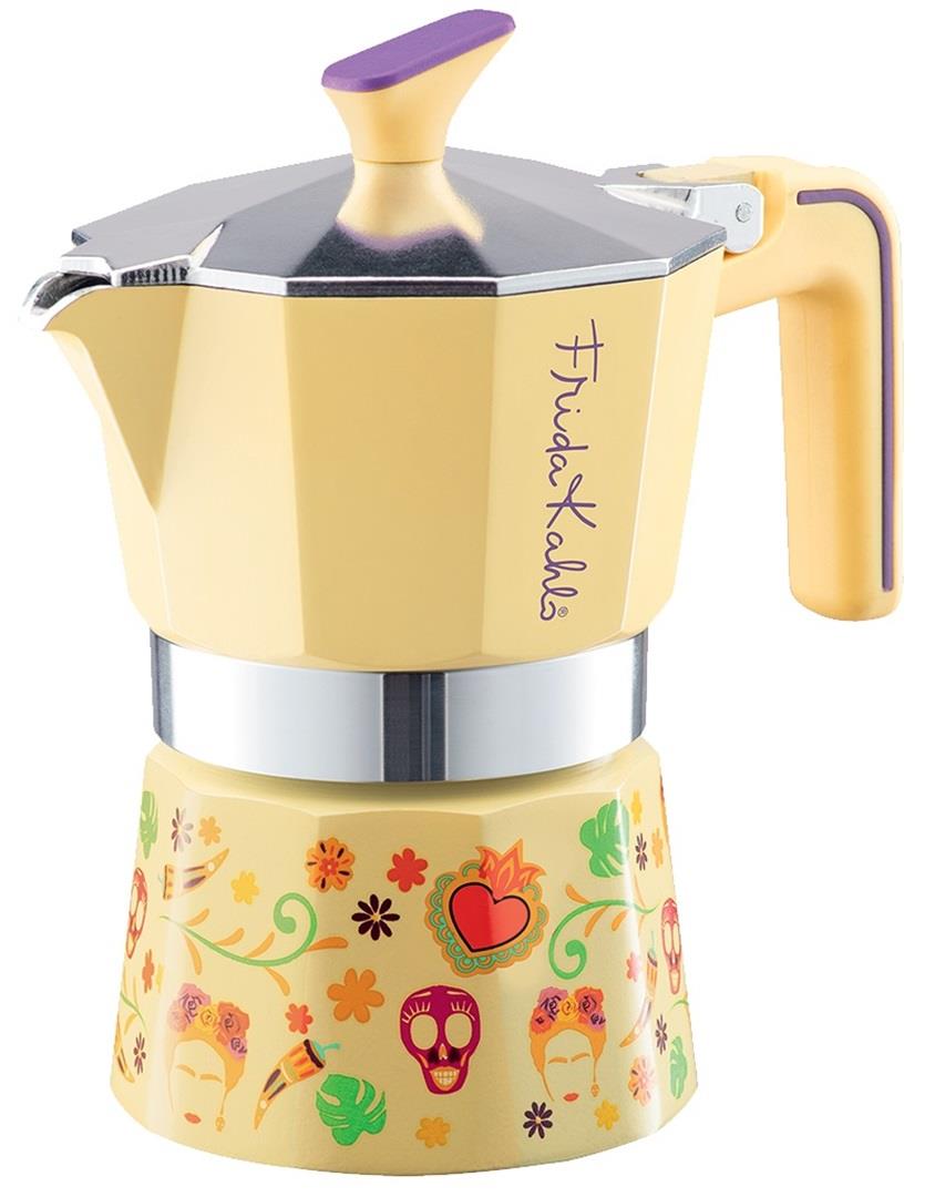 Pedrini Frida Kahlo 6-Cup Coffee Maker - Yellow