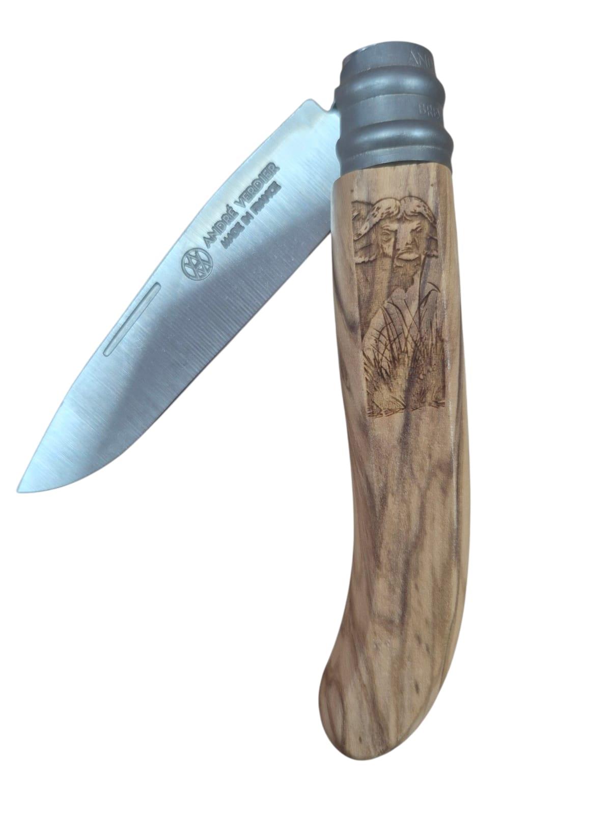 Alpage Folding Knife - Olive Wood - Buffalo