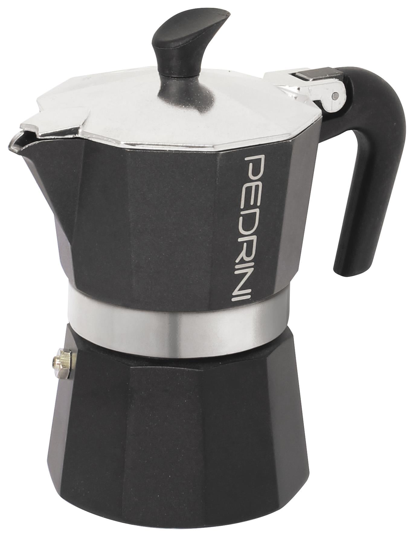 Pedrini 3 Cup Enamelled Aluminium Coffee Maker - Anthracite Main image