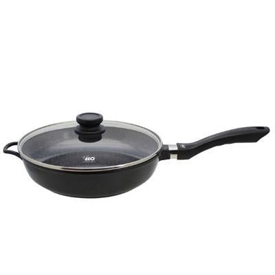 ELO Marmorit 28cm Deep Frypan with Glass Lid & Helper Handle