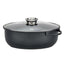 ELO Oval Roaster 38x25cm with glass lid with aroma knob  Alucast
