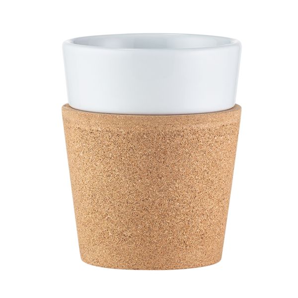 Bistro 2 piece Mug Set with Cork Sleeve 300ml Main image