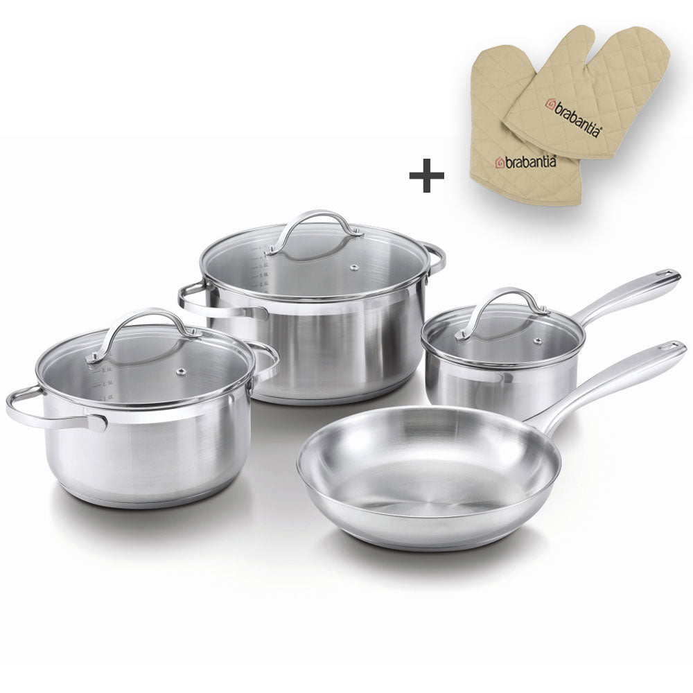 Amsterdam 7 piece Cookware Set with Oven Gloves Main image